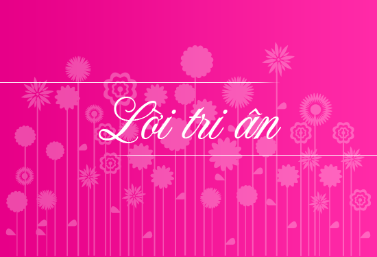 LỜI TRI ÂN