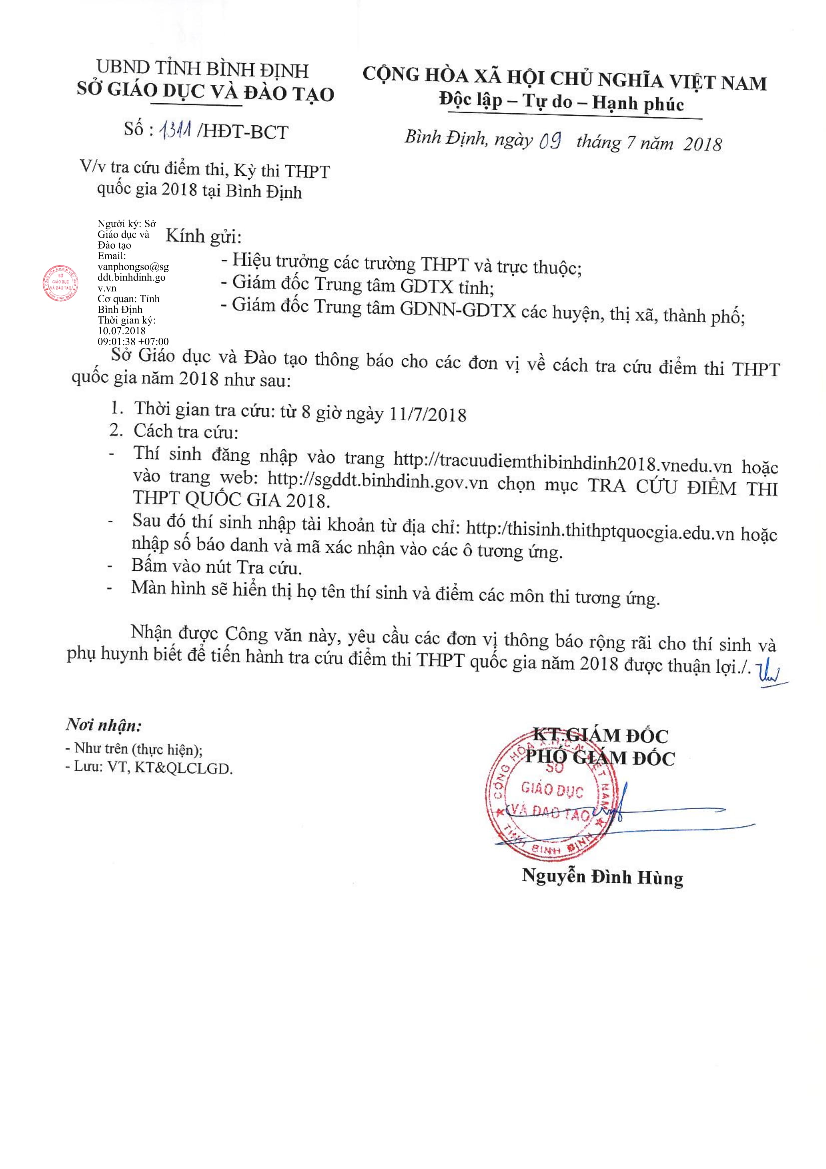 Cách tra cứu điểm thi THPT quốc gia 2018